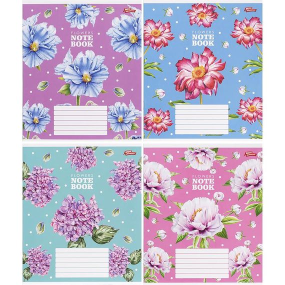 Зошит учнівський А5/18 лін. Flowers Note Book 3436D Мрії збуваються
