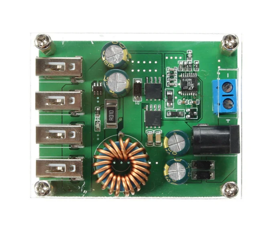 DC-DC понижающий преобразователь, Зарядка 7-36V /4 x USB 5V 5A | Зображення 1