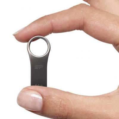 USB флеш накопичувач Silicon Power 64GB Jewel J80 Titanium USB 3.0 (SP064GBUF3J80V1T) | Зображення 3