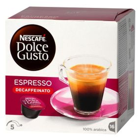 Кофе в капсулах NESCAFE Dolce Gusto Espresso Decaffeinato 16 шт Нескафе Дольче Густо Без кофеина