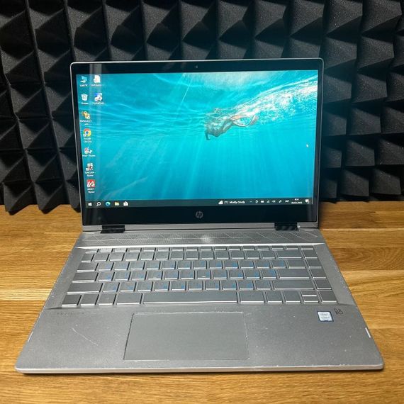 Ноутбук-трансформер Б-клас HP Pavilion X360 / 13.3" (1920x1080) IPS Touch / Intel Core i3-8130U (2 (4) ядра по 2.2 - 3.4 GHz) / 8 GB DDR4 / 128 GB SSD / Intel HD Graphics 620 / WebCam б/в | Зображення 1