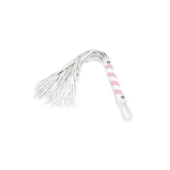 Флогер Liebe Seele White & Pink Leather Flogger Sex Aura