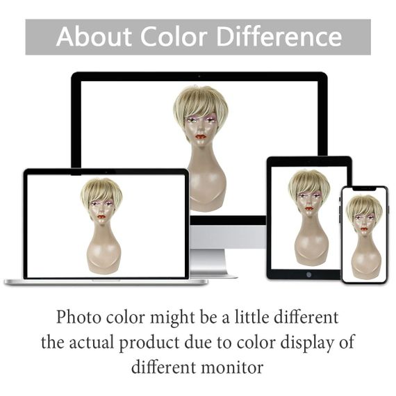 Стильный короткий многослойный женский парик пикси с челкой, блонд с затемненными корнями, термостойкий PHOCAS | Зображення 6