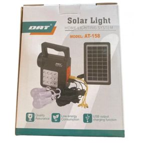 Портативная cолнечная автономная система Solar Light AT-158 панель походный фонарь радио повербанк