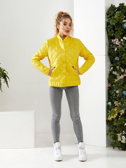 Куртка з ефектом стьобання, арт.310, жовтий | Зображення 3