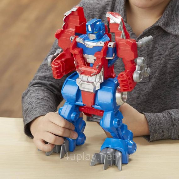Трансформер Оптимус Прайм динозавры Оригинал Transformers Rescue Bots Knight Watch Optimus Prime | Зображення 4