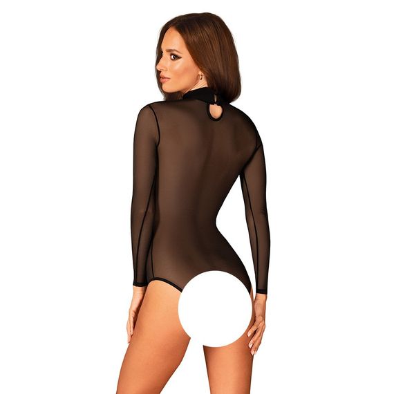 Боди Obsessive B136 из полупрозрачной ткани, черный, XS/S sexstyle | Зображення 1