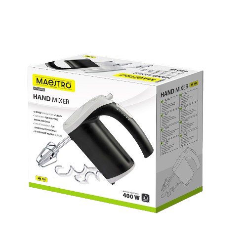 Міксер ручний 400W MR-505-WHITE білий Maestro | Зображення 1