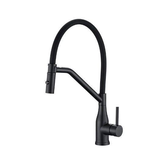 Змішувач для кухні Koer KI-70026-05 з чорним силіконовим виливом (KR5210)