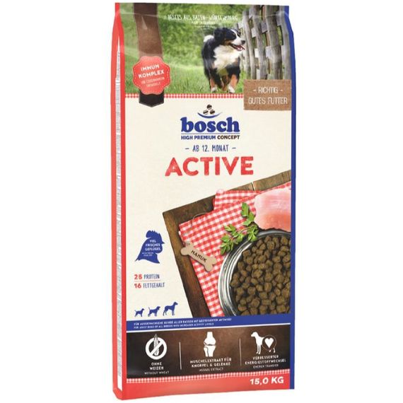 Сухий корм для дорослих собак Bosch Active 15 кг (4015598013390)