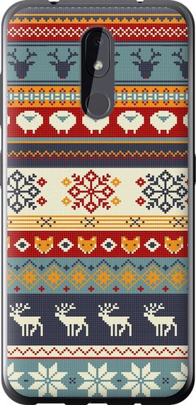 Чехол на Nokia 3.2 Рождественский орнамент "3303u-1705-17620"