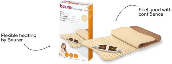 Електрогрілка Beurer , 34х47см, 100Вт, 6 режими, мікроволокно, коричневий (HK_115) | Зображення 9