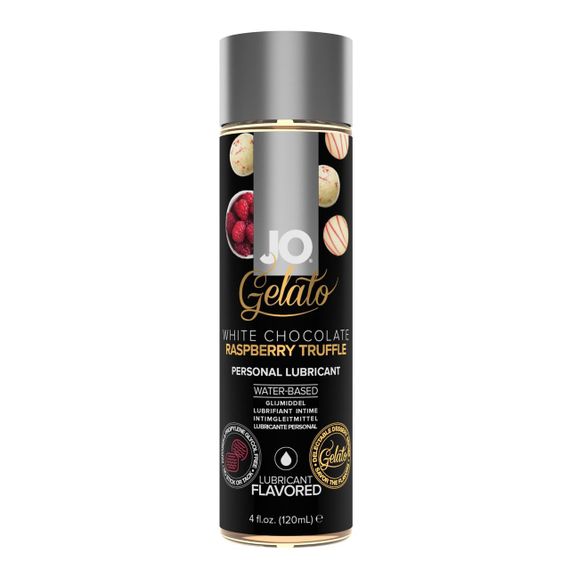 Змазка на водній основі JO GELATO White Chocolate Raspberry (120 мл) без цукру та парабенів Sex Aura