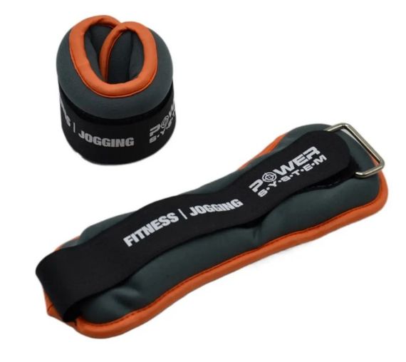 Обважнювачі-манжети для ніг та рук Power System PS-4073 Ankle Weights (2 шт*2  кг) (PS_4073_Grey)
