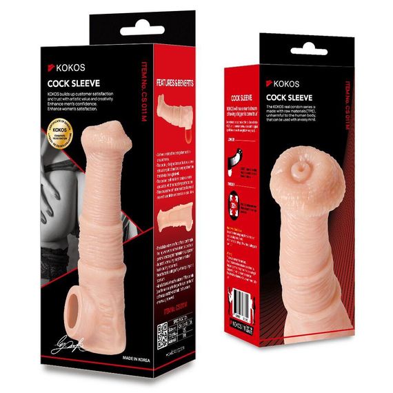 Насадка на член Kokos Cock Sleeve CS 011 M Sex Aura | Зображення 5