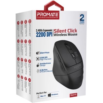 Мышка Promate Samit Wireless Black (samit.black) | Зображення 5