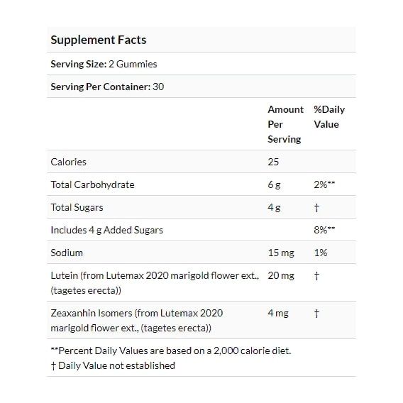 Лютеин Doctor's Best Lutein & Zeaxanthin Gummies 60 Gummies Mango Madness DRB-00512 | Зображення 2
