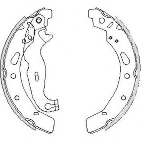 Колодка гальм. барабан. FORD FIESTA VI задн. (вир-во Remsa) REMSA 424200 на FORD FIESTA VI