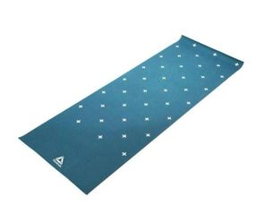 Двухсторонний коврик для йоги Reebok Double Sided 4mm Yoga Mat голубой, белый Уни 173 х 61 х 0,4 см RAYG-11030GN