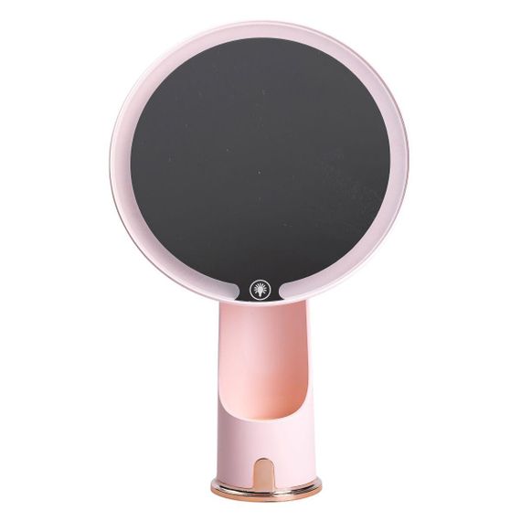 Дзеркало косметичне 18,5х10х29 см з підсвічуванням Рожеве HP-10-1AP