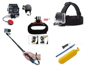 Набор креплений, аксессуаров N4 для экшн камер SJCAM, GoPro, Xiaomi, Atrix, Airon, EKEN