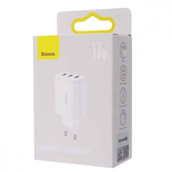 МЗП Baseus Compact 17 W (3 USB) | Зображення 1