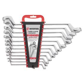 Набір ключів накидних 12 од., 6-32 мм, Cr-V INTERTOOL HT-1103