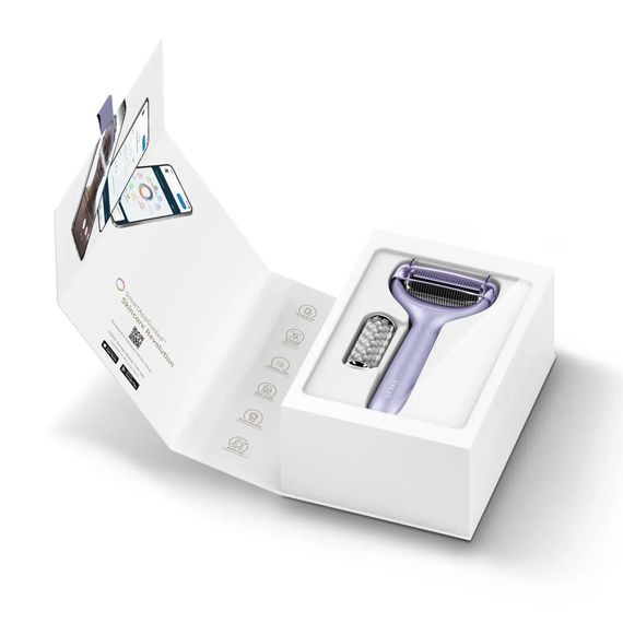 Електронний ролер для обличчя та тіла з мікроголками GESKE MicroNeedle Face&Body Roller 8в1 gray, Фіолетовий | Зображення 8