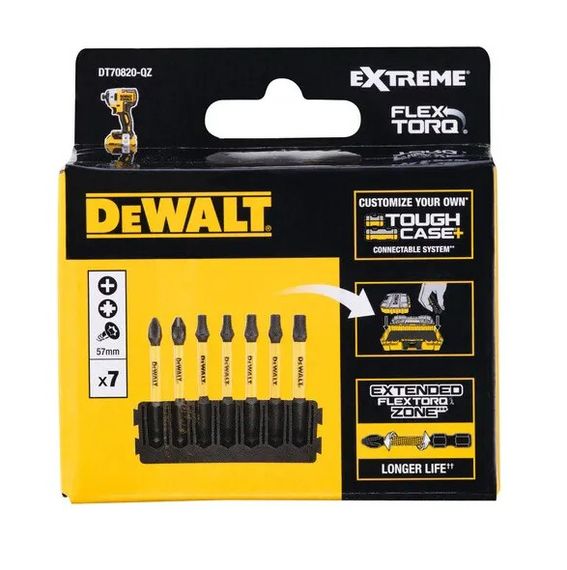 Набір біт DeWalt FlexTorq Phillips Pozidriv Torx (DT70820) | Зображення 1