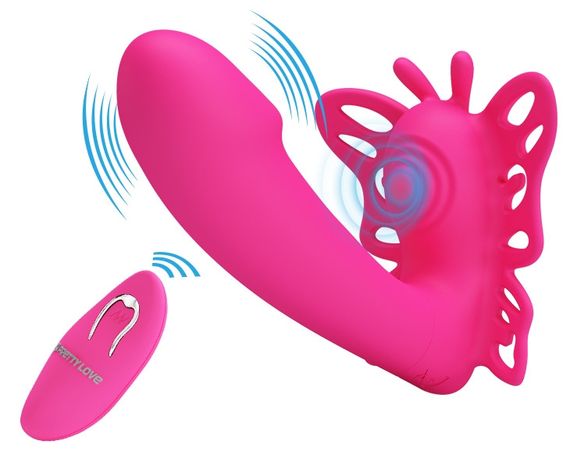Мультифункціональний вібростимулятор на пульті управління Pretty Love Katherine Magenta, BI-014849W-1 sexstyle | Зображення 1