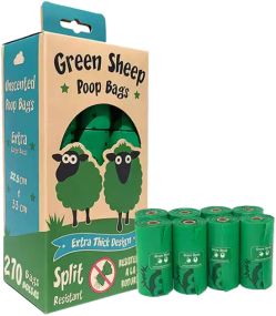 Упаковка пакетів для прибирання за тваринами Green Sheep біорозкладні 15х18 шт Зелені