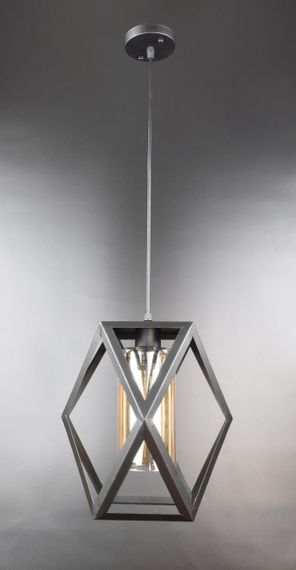 Люстра підвісна LOFT на 1 лампочку 25954 Чорний 40-95х28х28 см. | Зображення 1