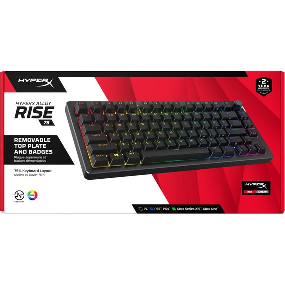 Клавіатура HyperX Alloy Rise 75 PBT HX Red USB UA Black (7G7A4AA) | Зображення 5