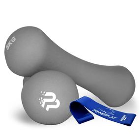 Гантель неопренова Паверплей 4126 Spartacus 2*5 кг. Сіріі (2шт.)