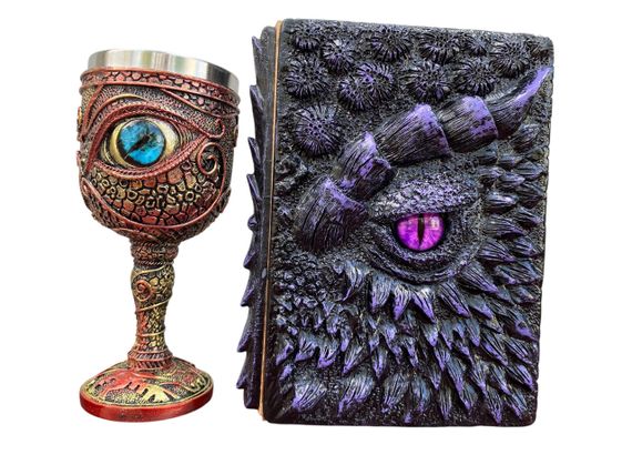 Подарунковий набір Келих 3D Око Blue і Блокнот 3D «Око Ілюзій»