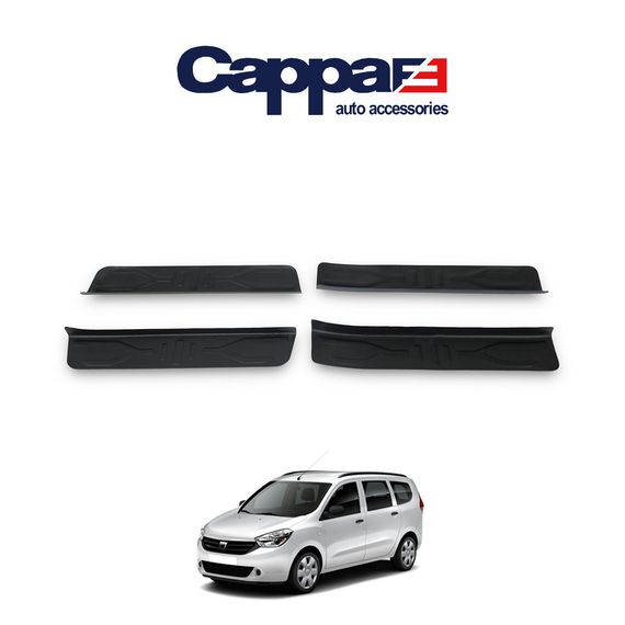 Накладки на дверні пороги EuroCap (4 шт, ABS) для Dacia Lodgy 2012-2022 рр | Зображення 2