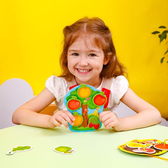 Игра-шнуровка с липучками "Ежик в лесу" Vladi Toys VT1804-45 (укр) | Зображення 2