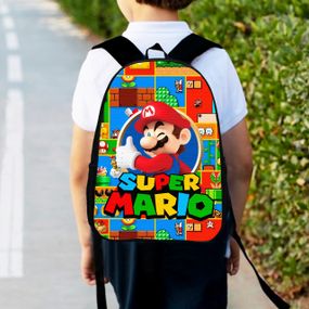 Рюкзак детский Марио" Super Mario" 34х27см,городской ранец для мальчика с принтом (00354)
