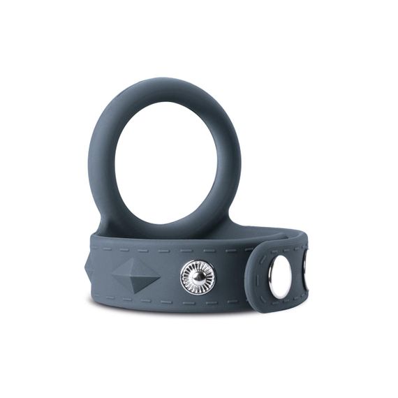 Подвійне ерекційне кільце Boners Cock & Ball Strap L, регулювання діаметра, 3,5–6 см Sex Aura