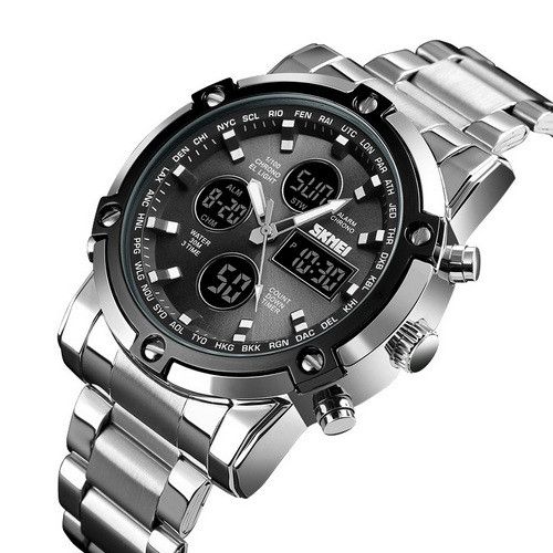 Skmei 1389SIBK Silver-Black-Black | Зображення 1