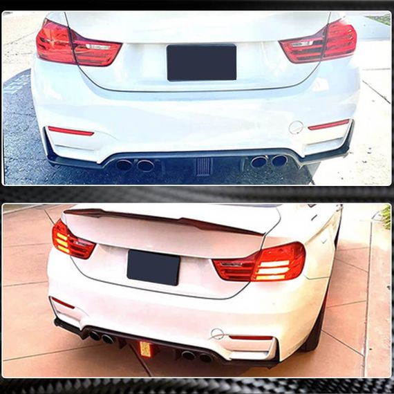 Дифузор заднього бампера V12 (для F82/F83, Карбон) для BMW 4 серія F-32 2012-2020 рр | Зображення 2