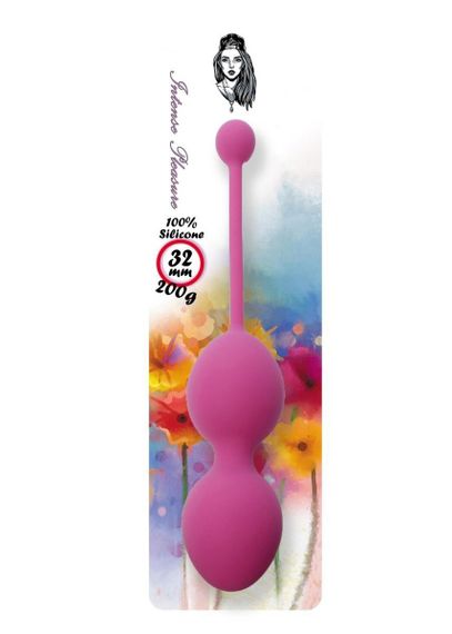 Вагинальные шарики - Silicone Kegel Balls Dark Pink, 32 мм, 200 г sexstyle | Зображення 1