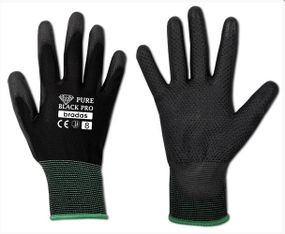 Рукавички захисні Bradas PURE BLACK PRO поліуретан розмір 10 RWPBCP10
