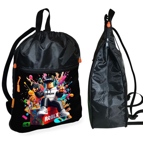 Рюкзак-мешок для обуви,спортивной формы Роблокс "Roblox" детская сумка для сменки с расширителем (1687)