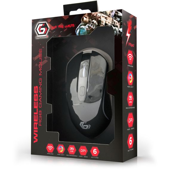 Мишка Gembird MUSGW-6BL-01 Wireless Black (MUSGW-6BL-01) | Зображення 2