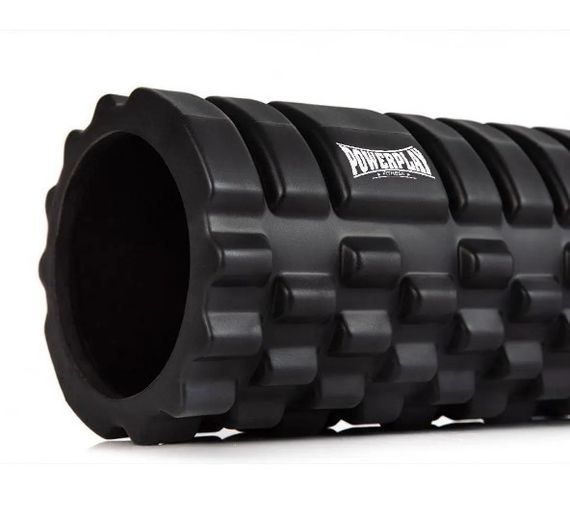 Масажний ролик (роллер) PowerPlay 4025 Massage Roller Чорний (33x14 см) (PP_4025_Black) | Зображення 3