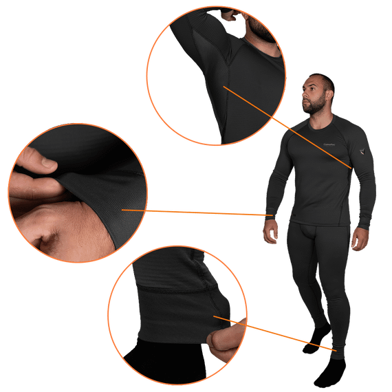 Термобілизна Polarheat quadro stretch 3.0 Чорна (7414), S M | Зображення 2