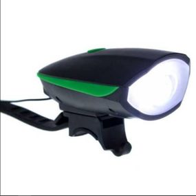 Велофара з сигналом виносна кнопка, вбудований акумулятор 14500 Зелений