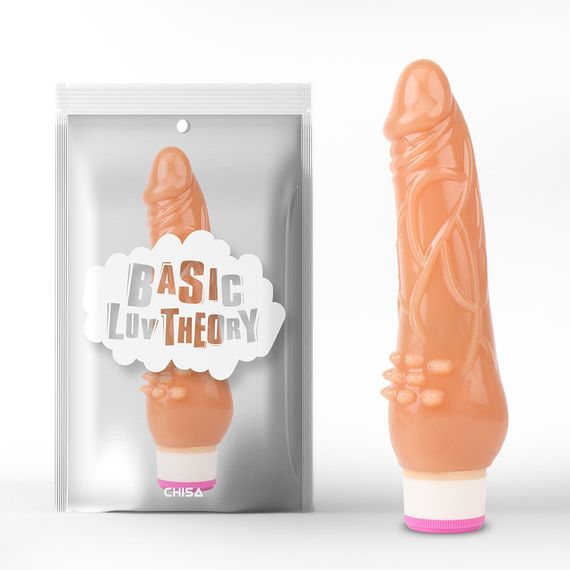 Вібратор реалістичний рельєфний Chisa Basic Luv Theory Beginner Rider, бежевий Sex Aura | Зображення 1