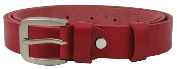 Женский ремень кожаный Skipper, Украина, красный 2,5 см 1353-25 | Зображення 1
